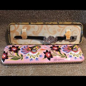 Brighton Somerset Watch w/ flower tin